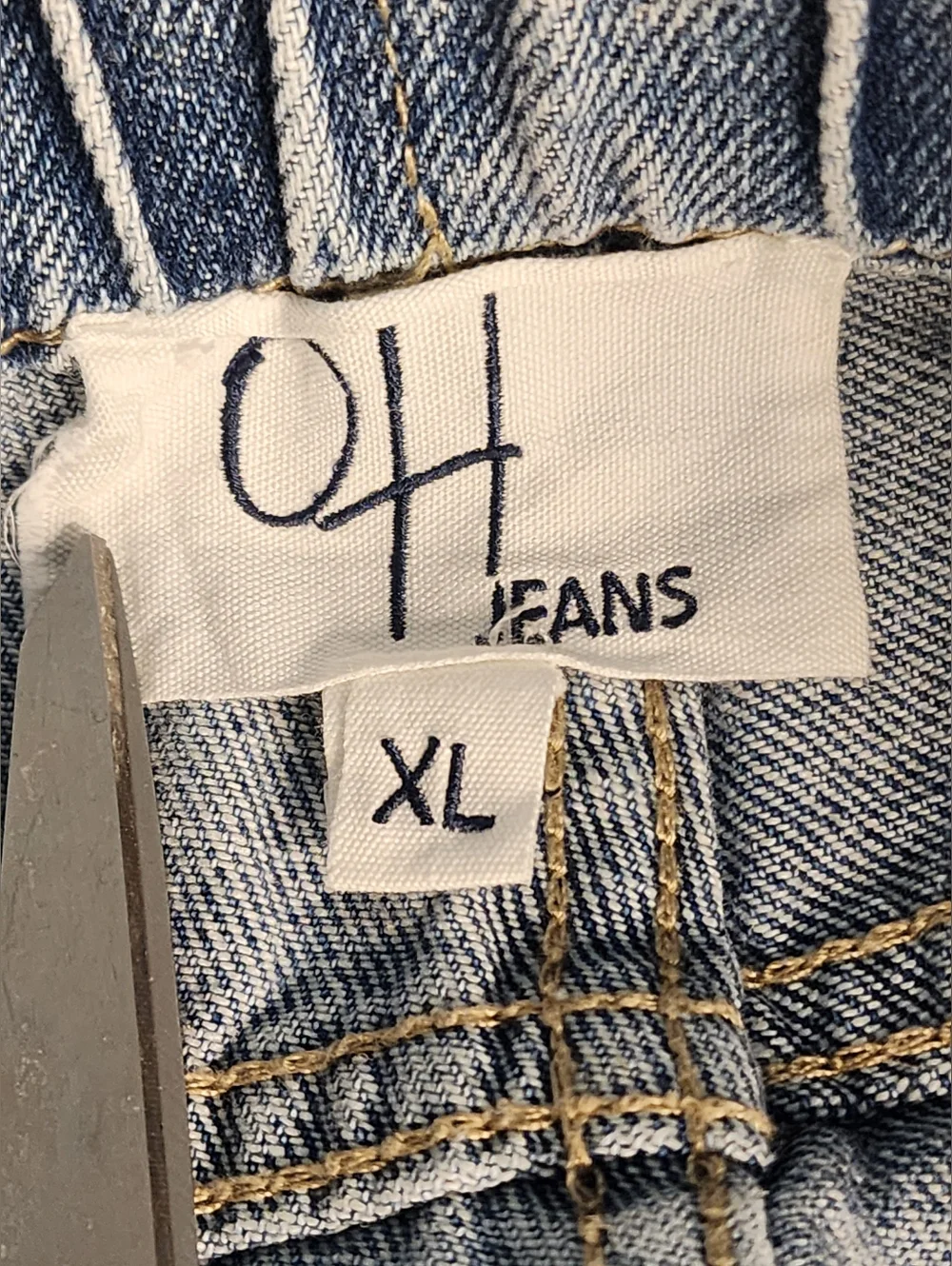 OH! Vintage Patchwork Womens Jeans Hippie Festival Concert High Waist Size XL - Picture 10 of 12